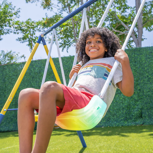 Sportspower Starlight Metal Swing Set with LED Light Up Swings and